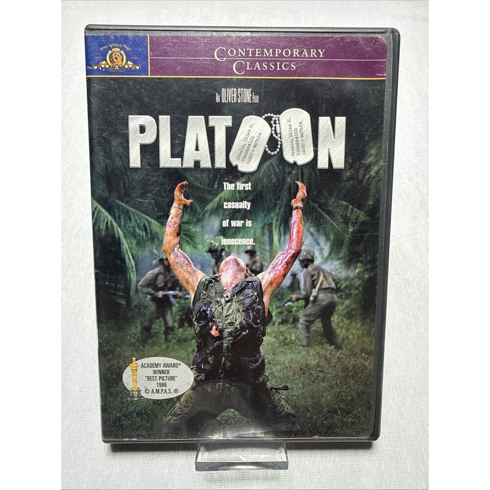 Platoon (DVD, 1986) Oliver Stone Film Charlie Sheen with Insert VERY GOOD